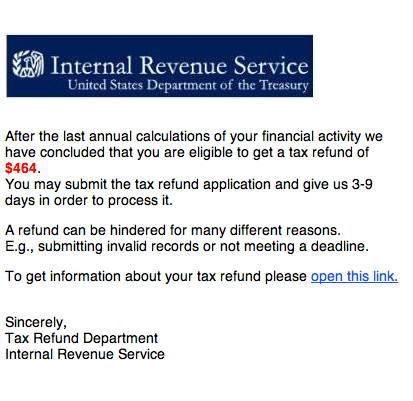 IRS Email Scam